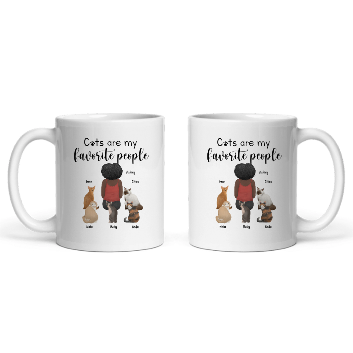 Katzen sind meine Lieblingsmenschen Keramiktasse