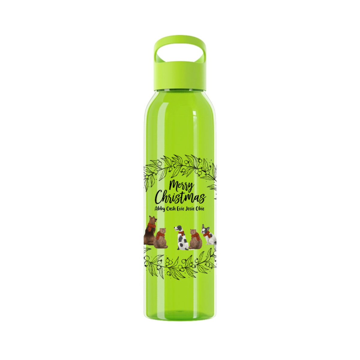 Frohe Haustier Weihnachten Wasserflasche 650 ml