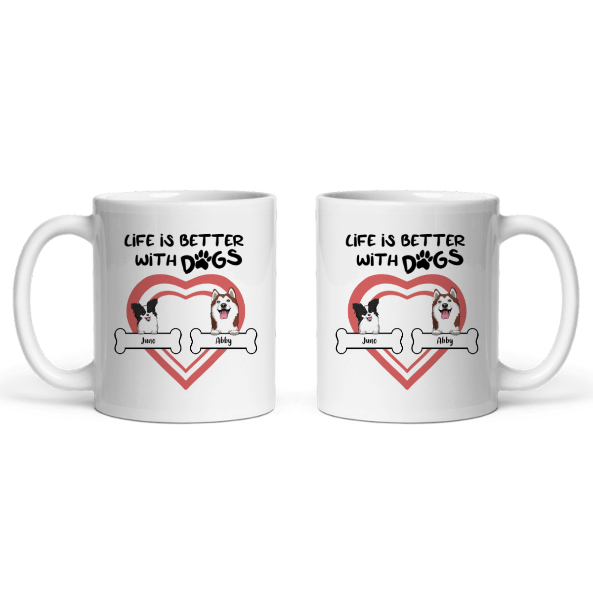 Das Leben ist besser mit Hunden Keramiktasse