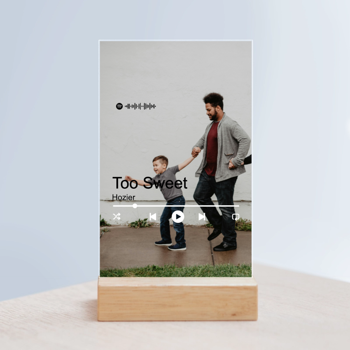 Unser Lieblingslied Acrylschild mit Holzständer