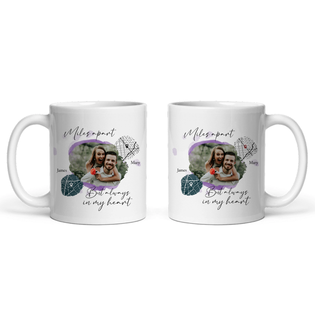 Meilenweit auseinander Keramiktasse