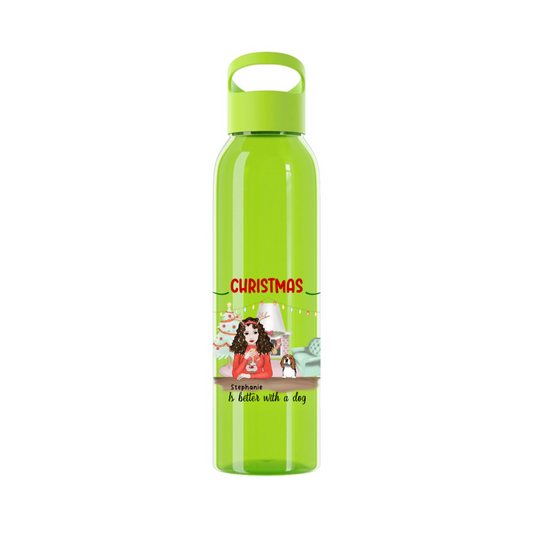 Weihnachten ist schöner mit Hunden Wasserflasche 650 ml