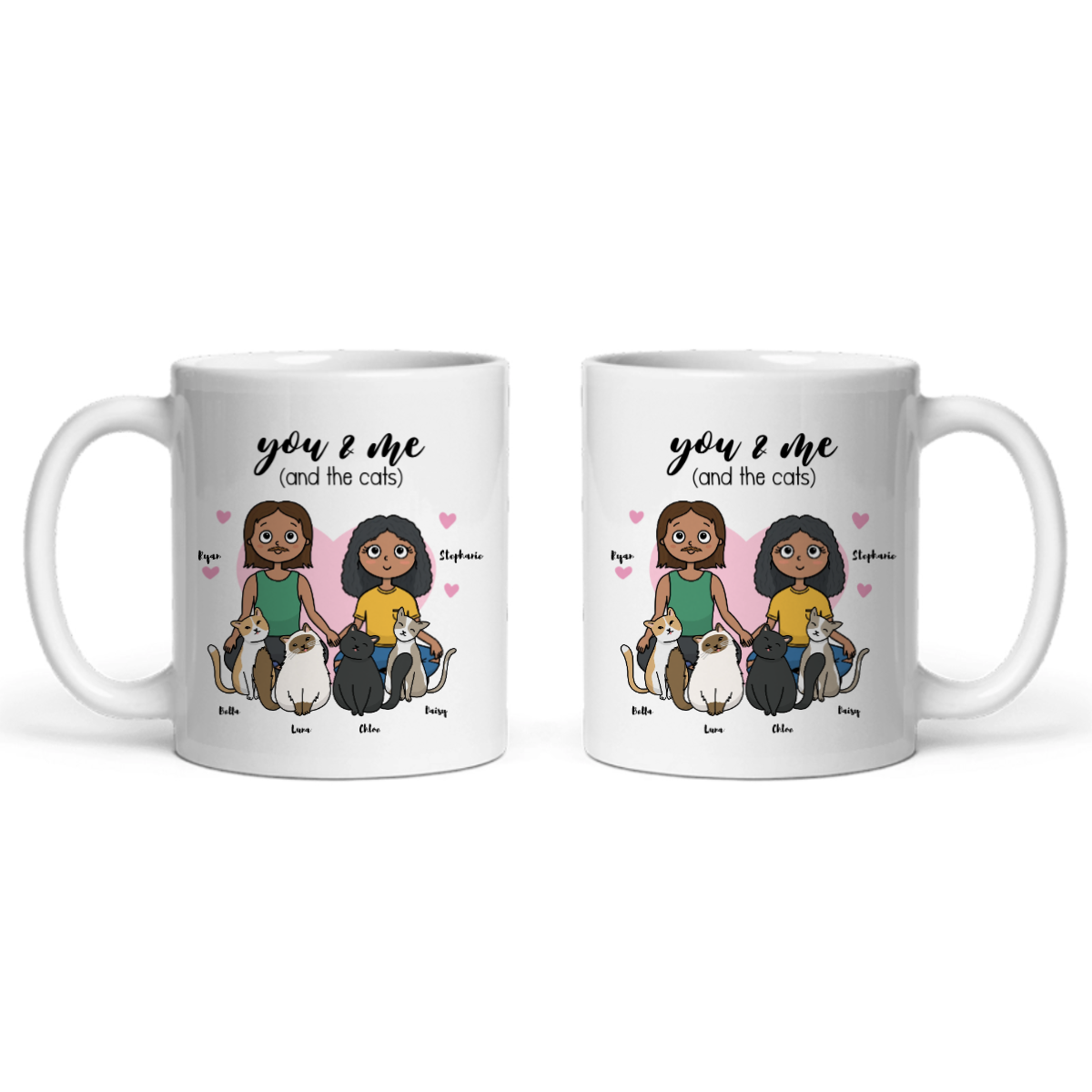 Du, ich und die Katzen Keramiktasse