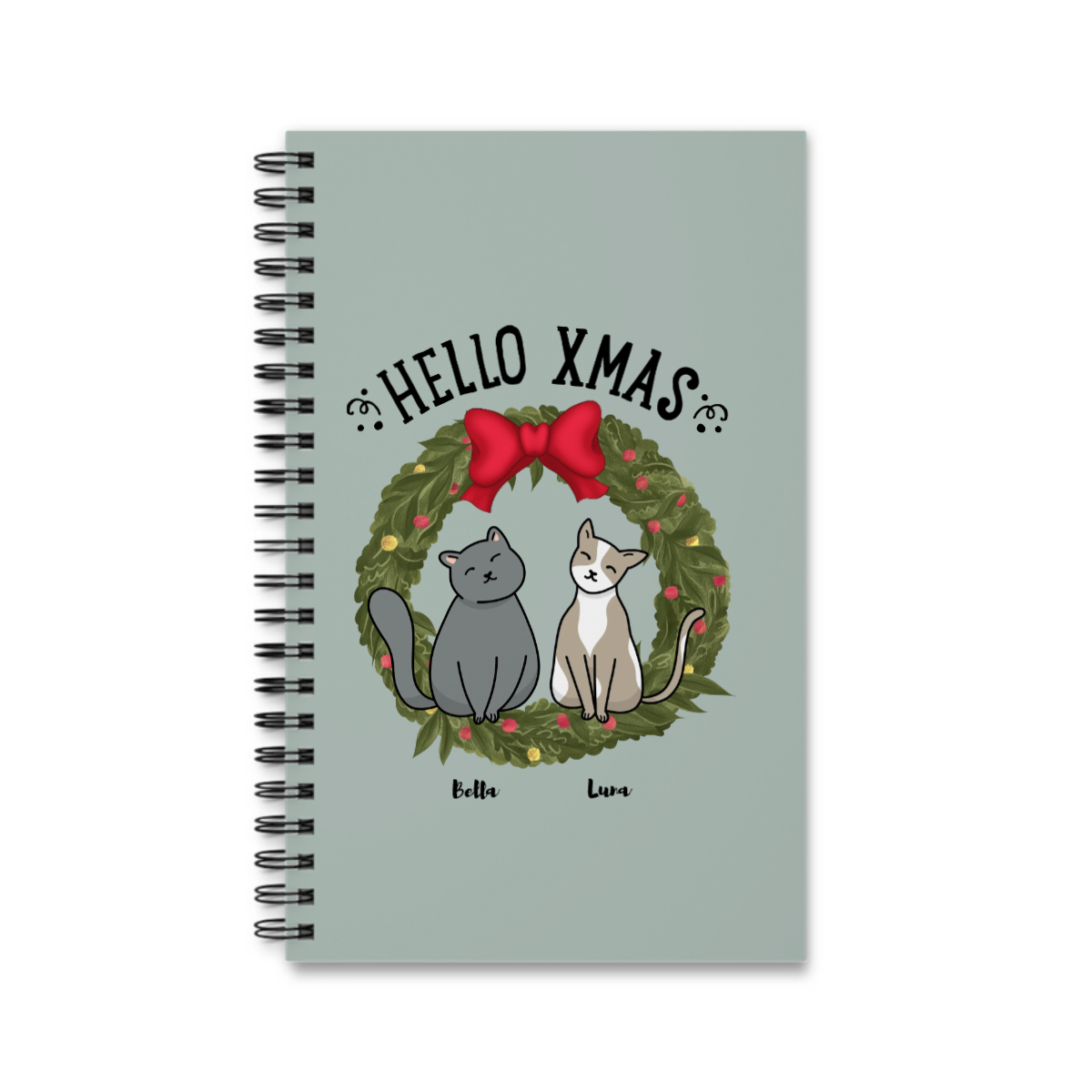 Hallo Xmas Weihnacht Spiralnotizbuch