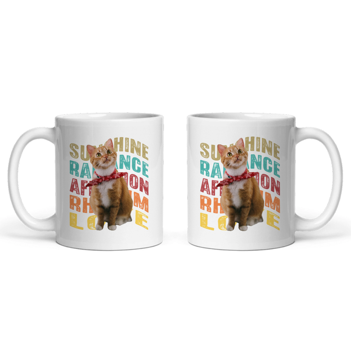 Gebogene Wörter Keramiktasse