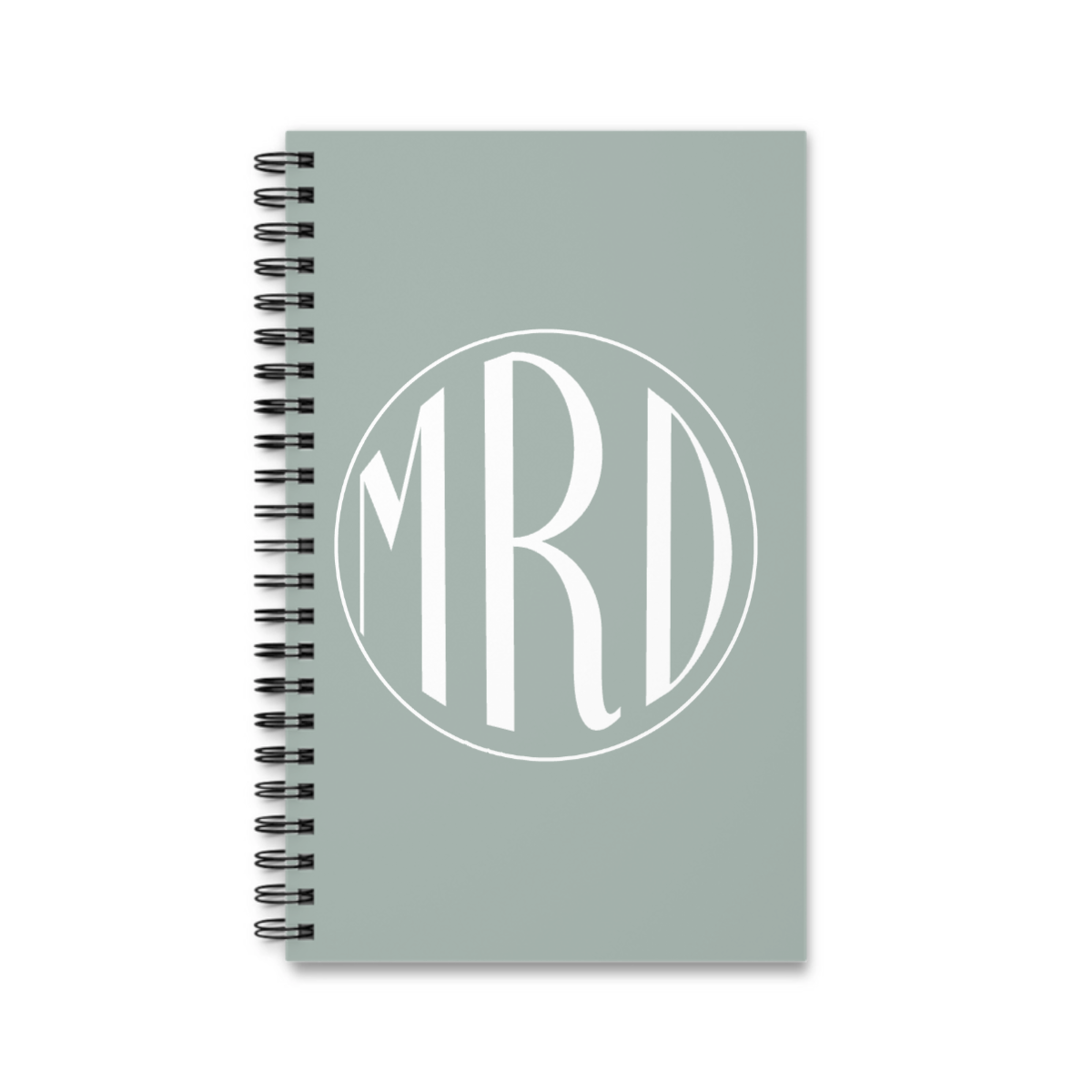 Kreis Monogramm Spiralnotizbuch