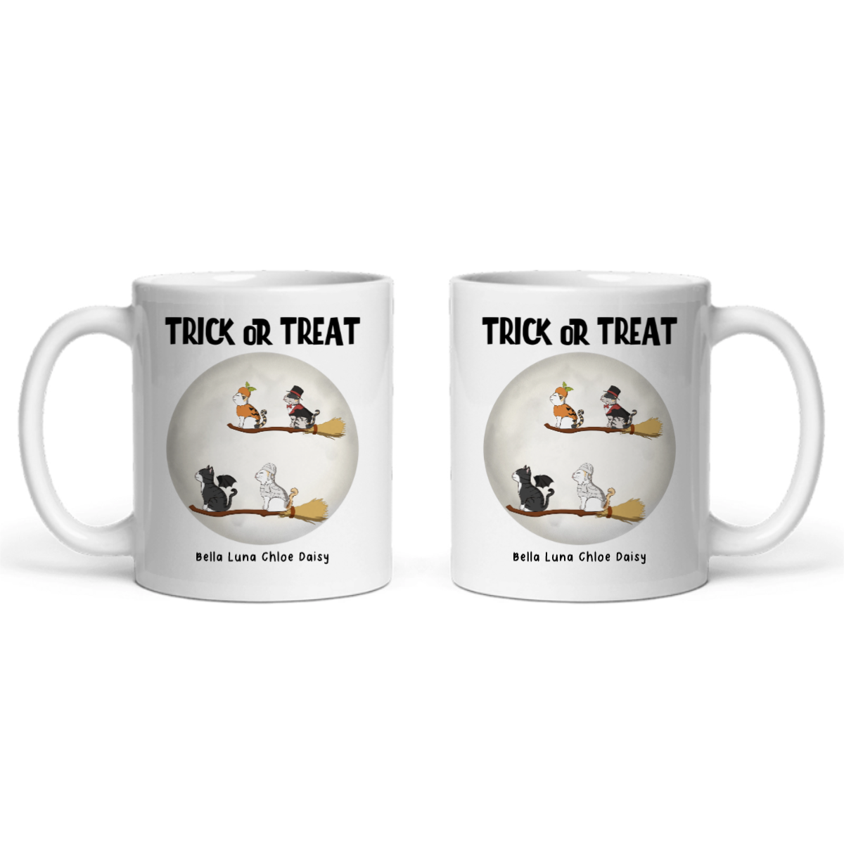 Süßes oder Saures Katzen Halloween Keramiktasse