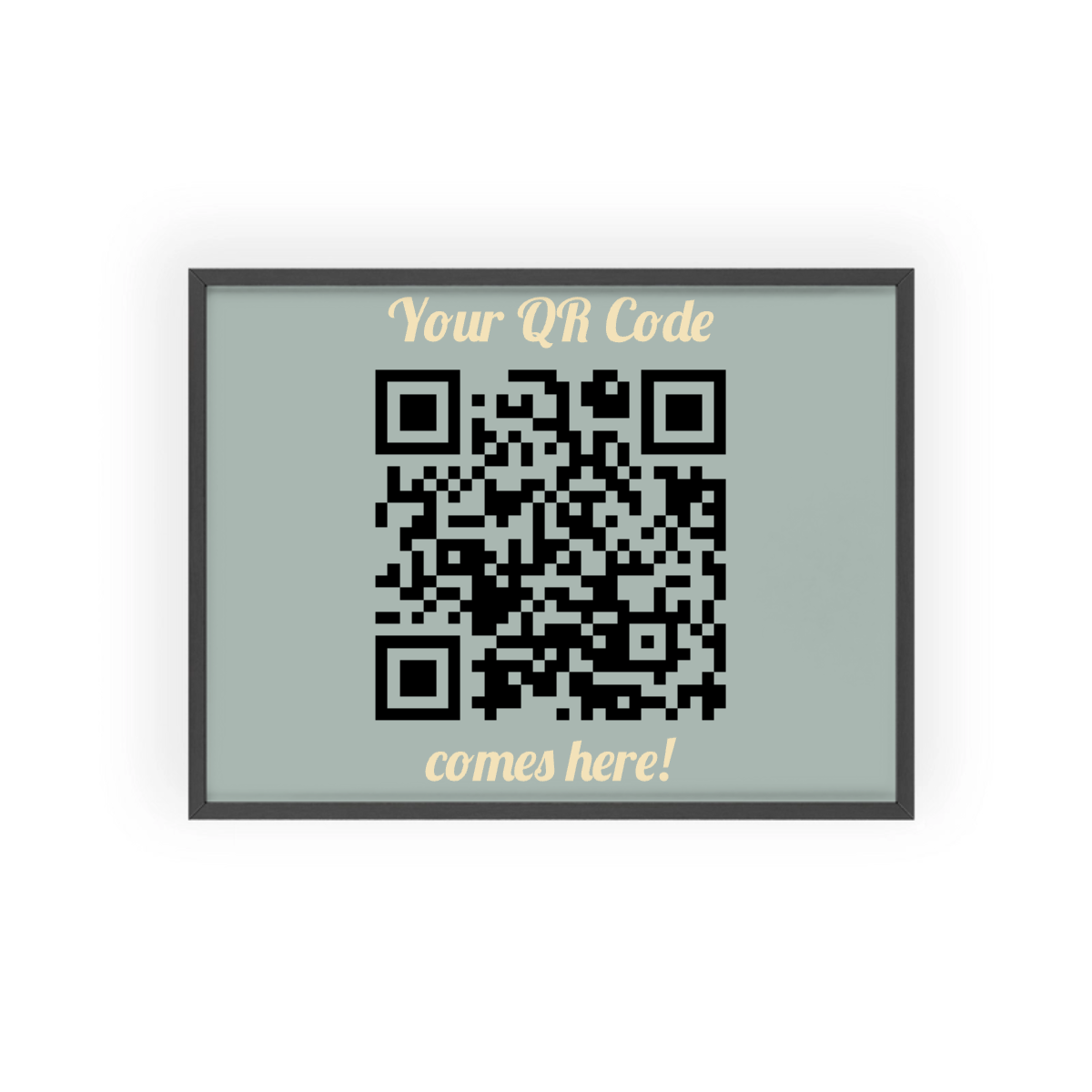 Dein QR Code Poster mit Holzrahmen
