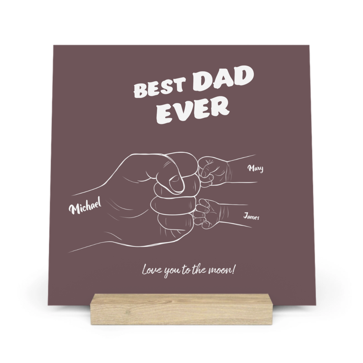 Bester Papa aller Zeiten Galerietafel mit Ständer