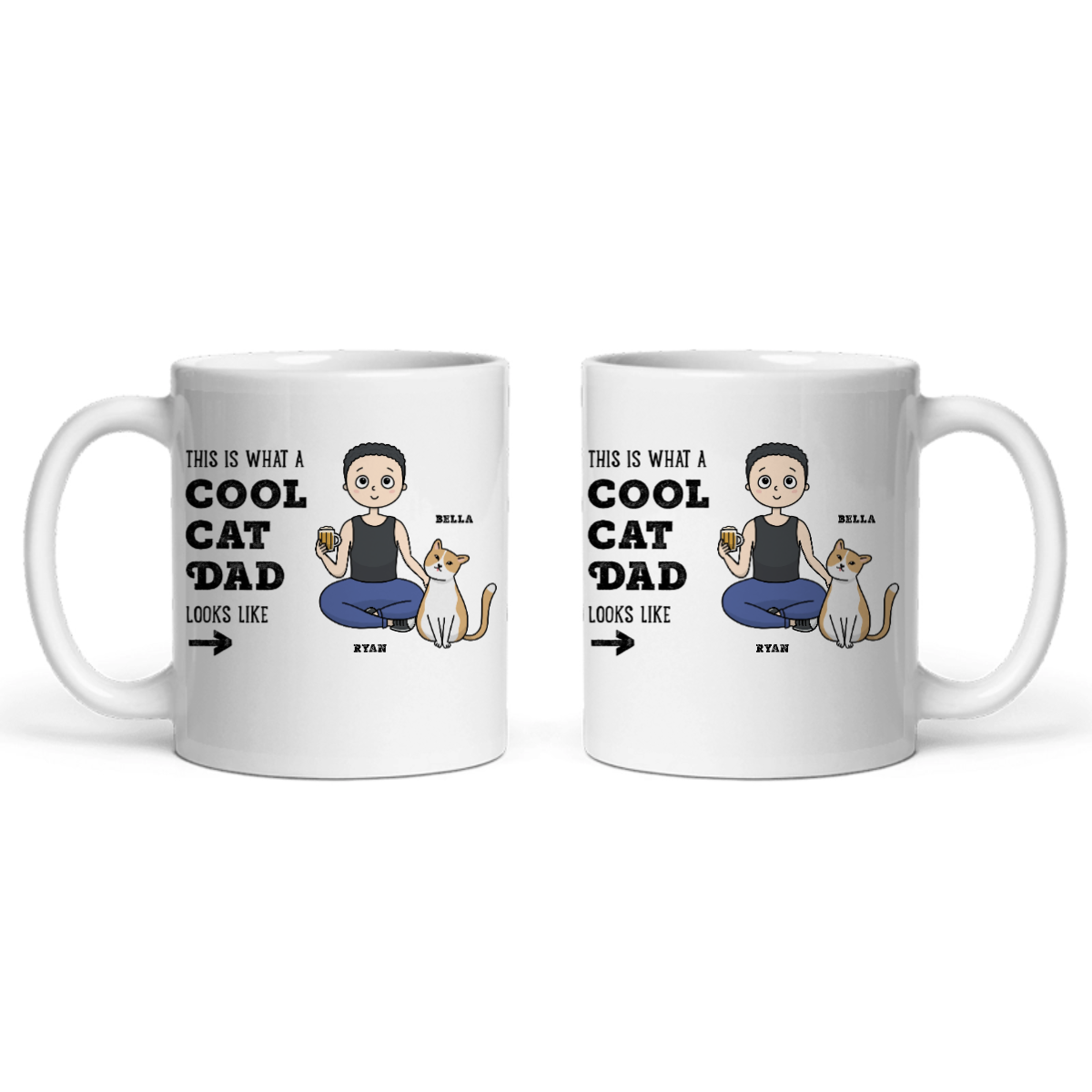 Cooler Katzen Papa Keramiktasse