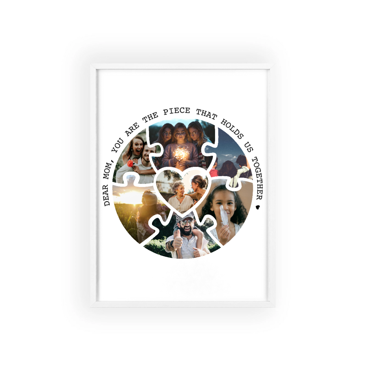 Muttertags Bild Upload Poster mit Holzrahmen
