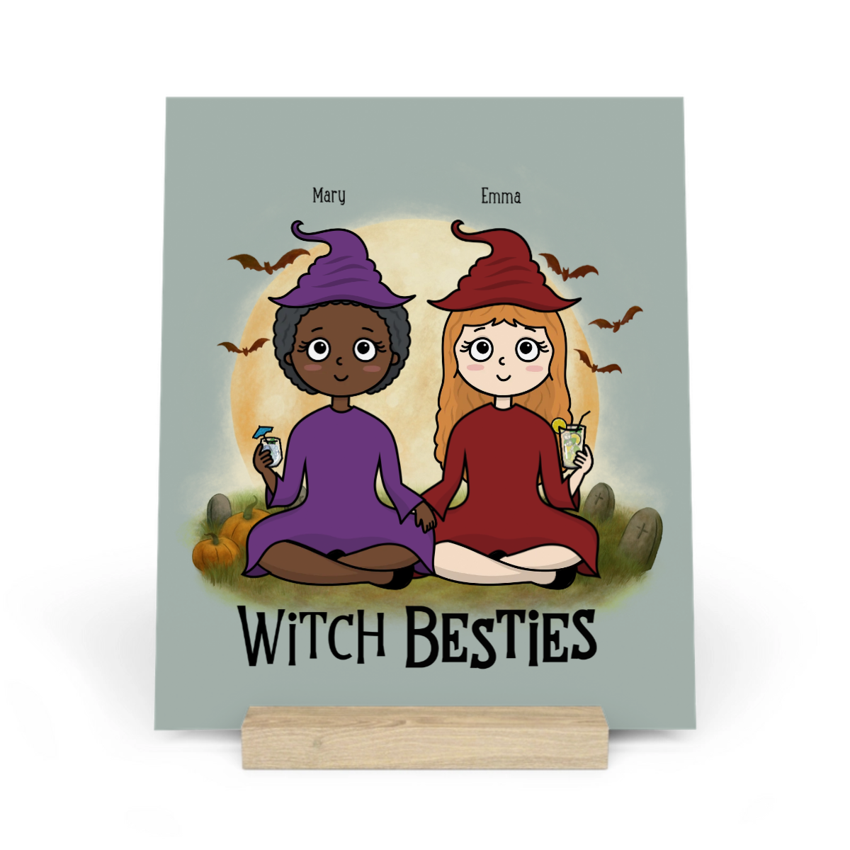 Hexenbesties Halloween Galerietafel mit Ständer