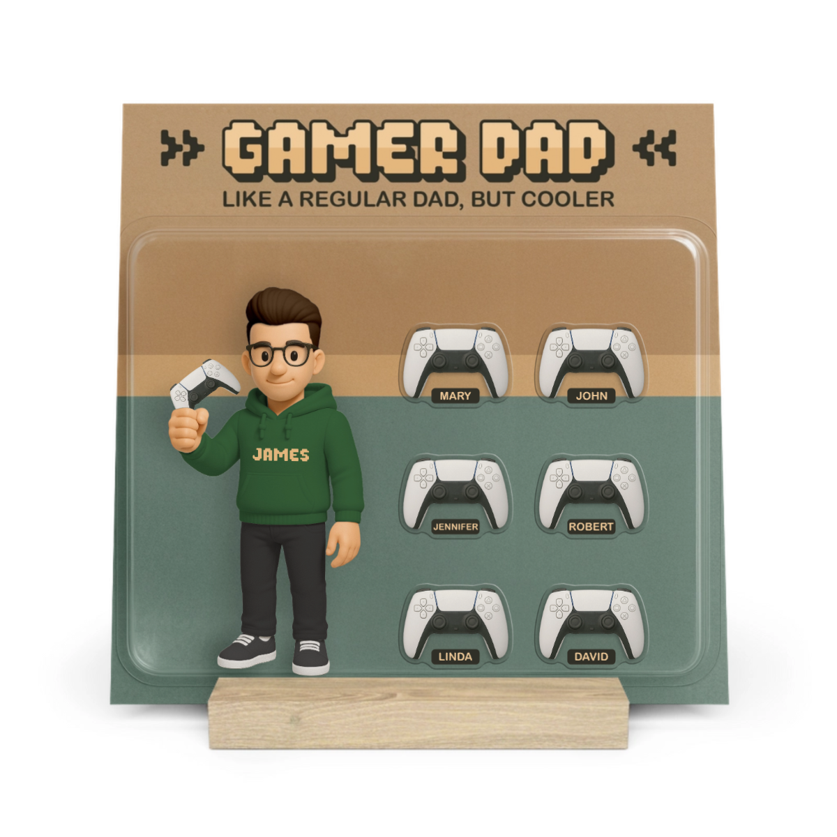 Gamer Papa Galerietafel mit Ständer