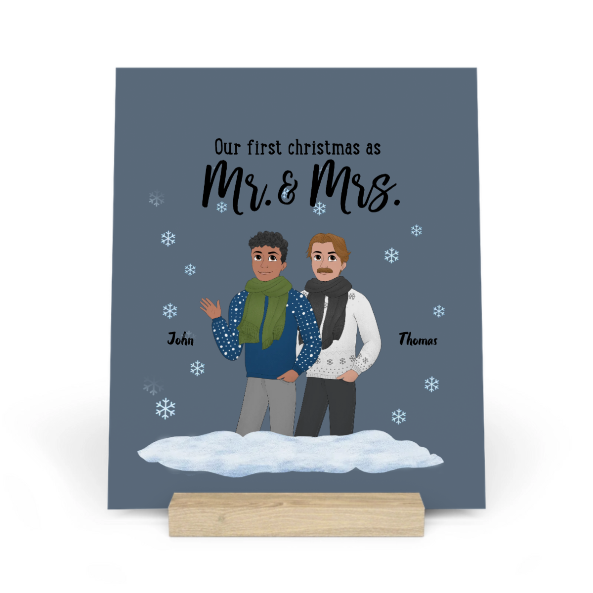 Unser erstes Weihnachten als Ms and Mrs Galerietafel mit Ständer
