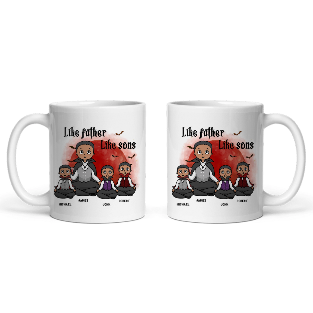 Wie der Vater, so der Sohn, Halloween Keramiktasse