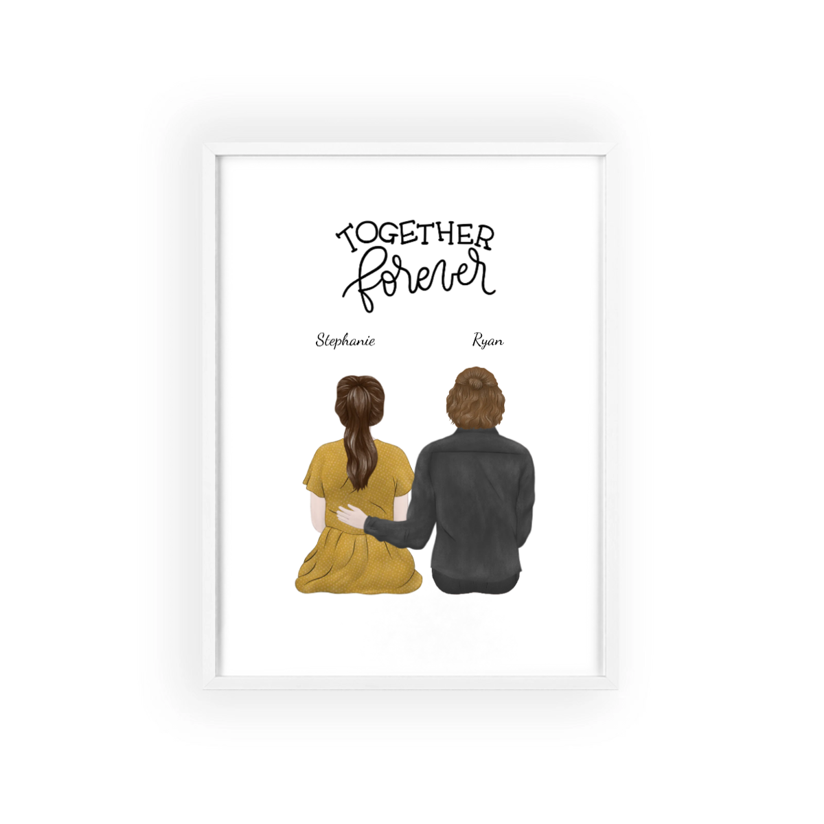 Liebe liegt in der Luft Poster mit Holzrahmen