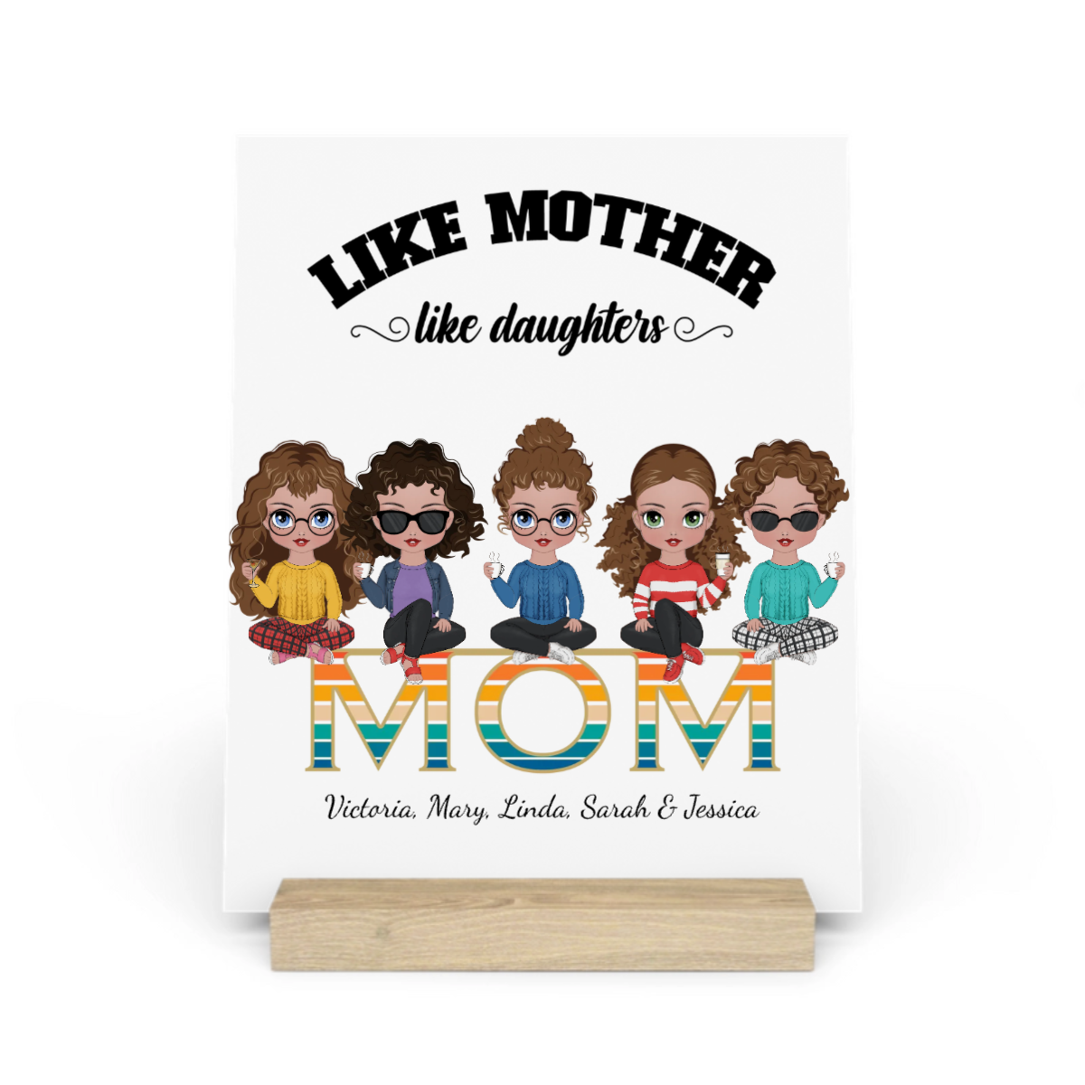 Wie die Mutter so die Tochter Galerietafel mit Ständer