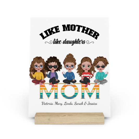 Wie die Mutter so die Tochter Galerietafel mit Ständer