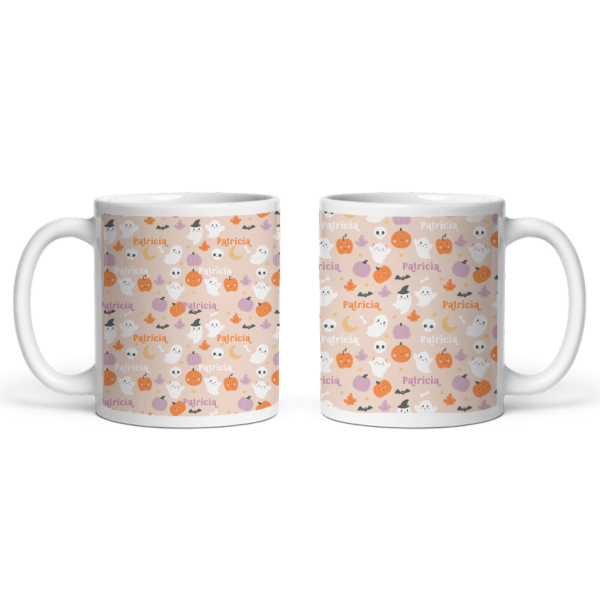 Namensmuster Halloween Keramiktasse