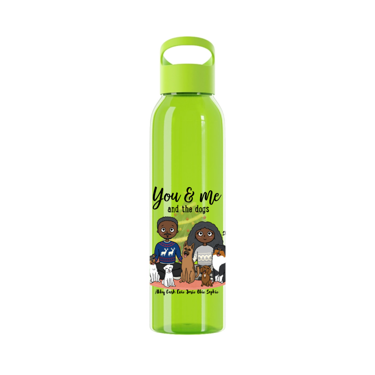 Du, ich und die Hunde Weihnacht Wasserflasche 650 ml