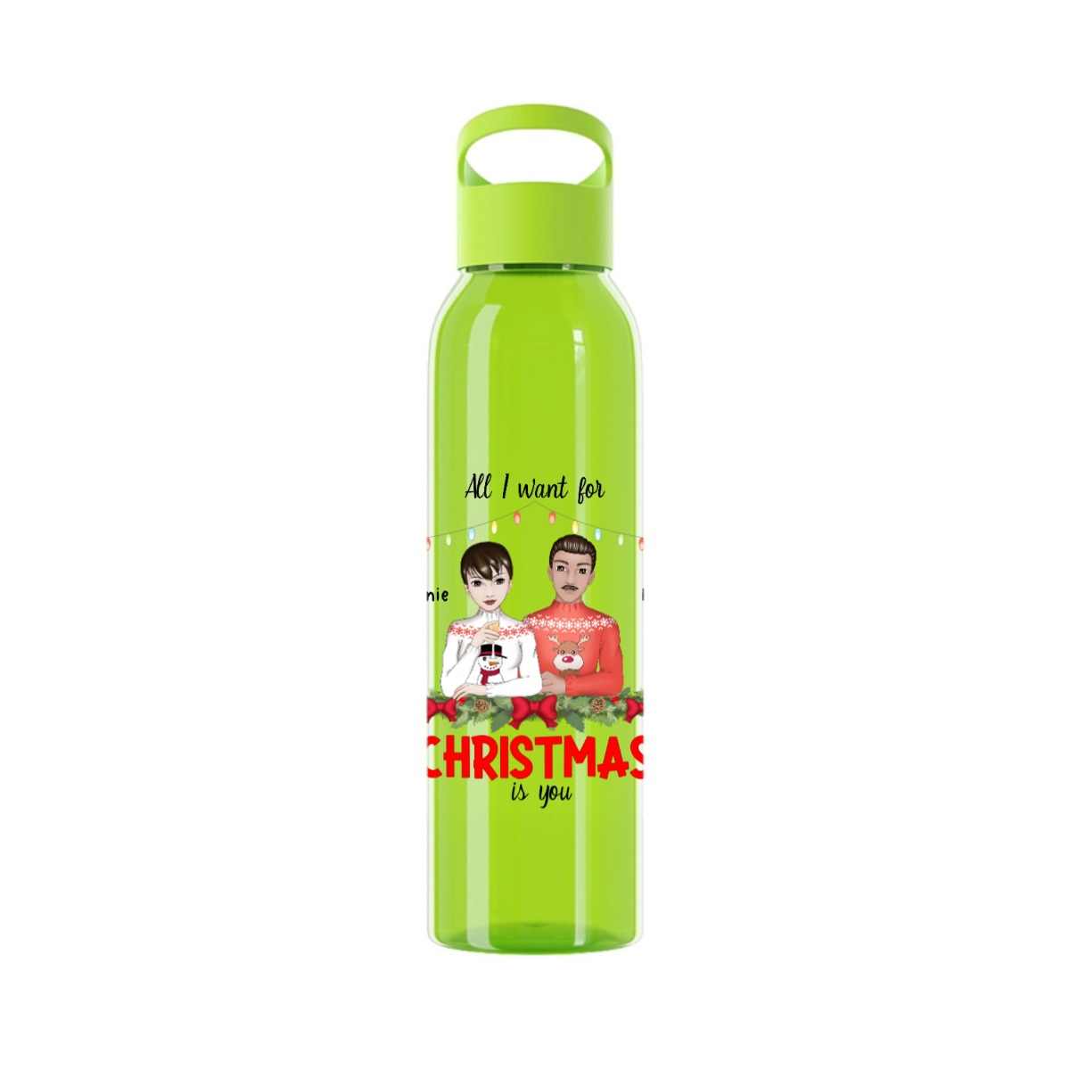 Alles was ich mir zu Weihnachten wünsche bist du Wasserflasche 650 ml