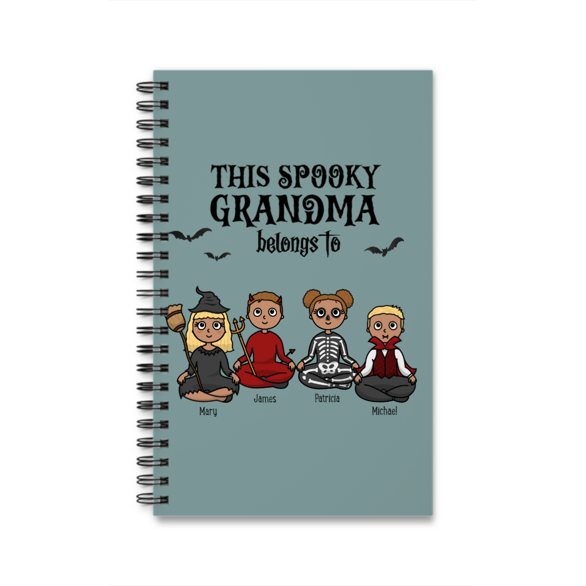 Diese gruselige Oma gehört zu Halloween Spiralnotizbuch