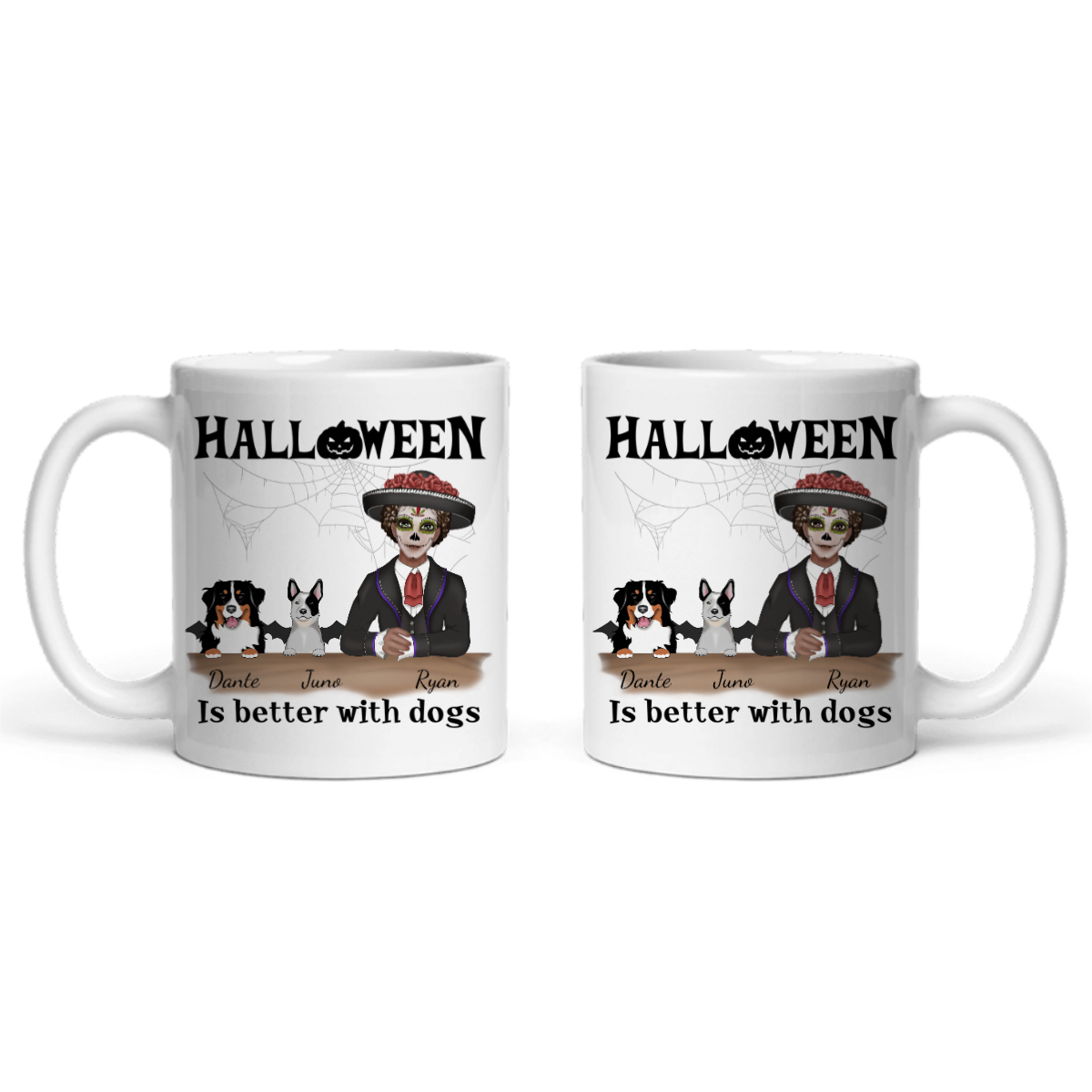 Halloween ist besser mit Hunden Keramiktasse