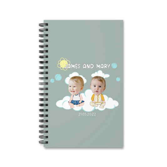 Baby Gesichtsausschnitt Spiralnotizbuch