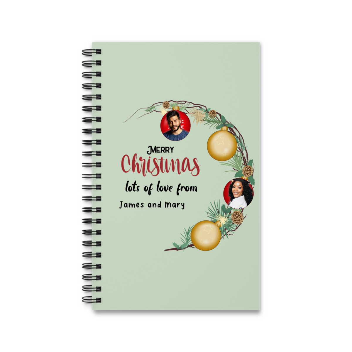 Frohe Weihnachten Spiralnotizbuch