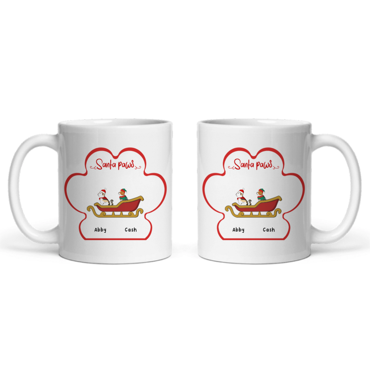 Weihnachtspfoten Keramiktasse