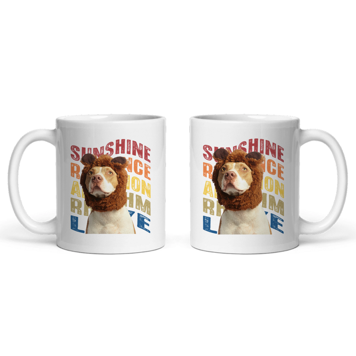 Gebogene Wörter Keramiktasse