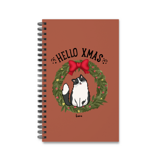 Hallo Xmas Weihnacht Spiralnotizbuch