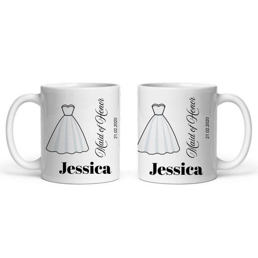 Bräutigam/Brautjungfer Keramiktasse