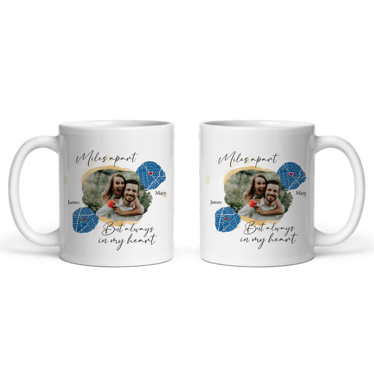 Meilenweit auseinander Keramiktasse