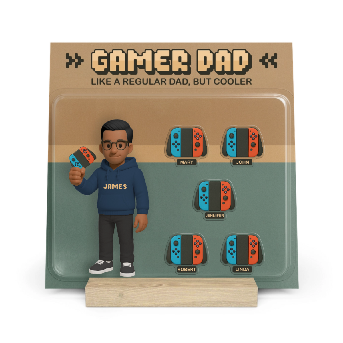 Gamer Papa Galerietafel mit Ständer