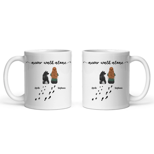 Gehe niemals allein Keramiktasse