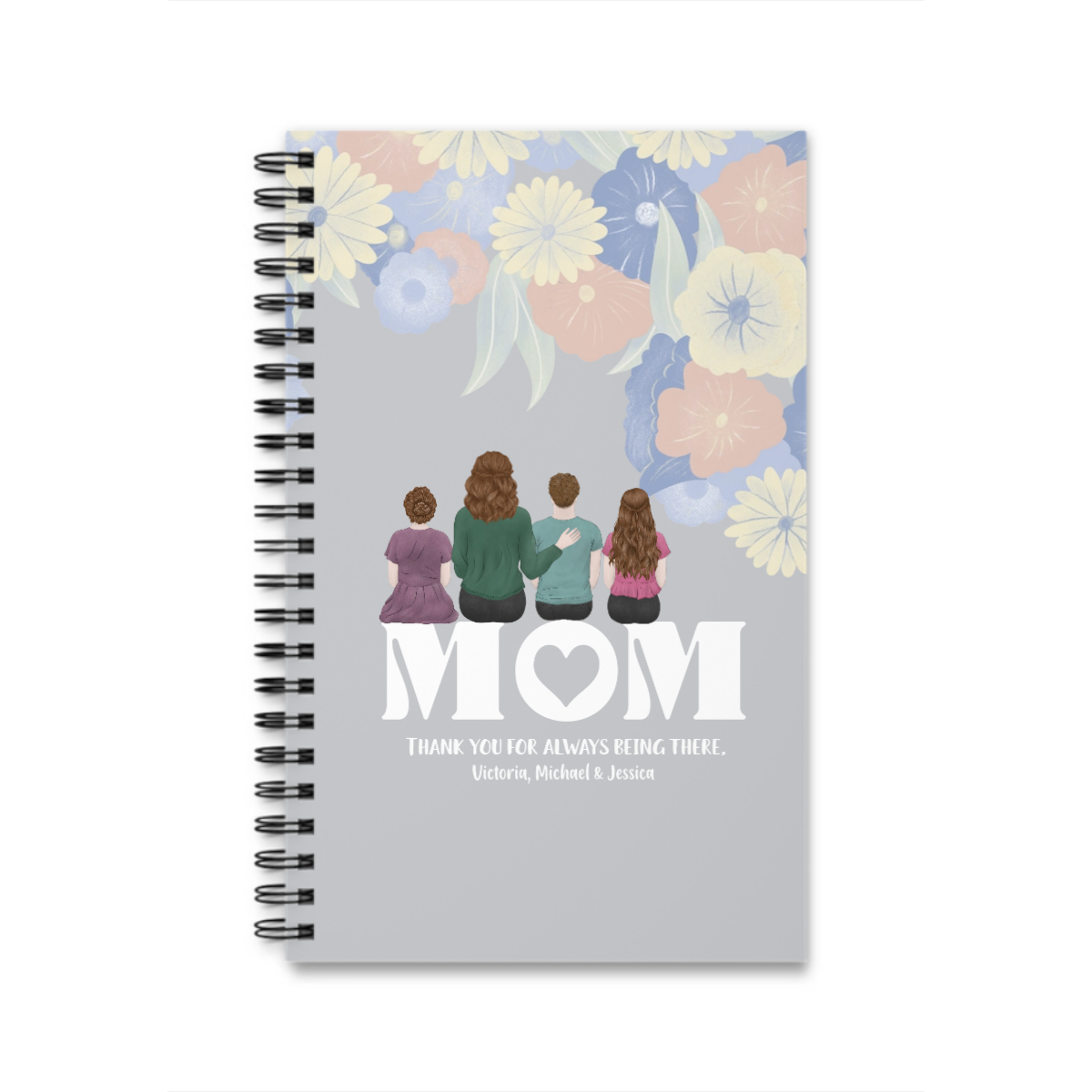 Mama, danke, dass du da bist Spiralnotizbuch