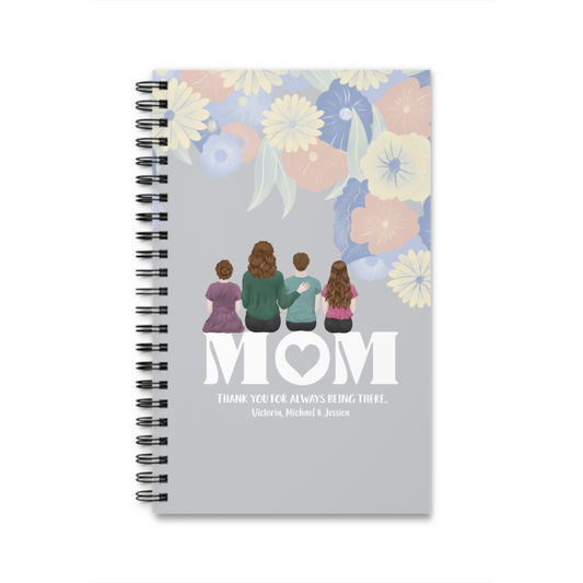 Mama, danke, dass du da bist Spiralnotizbuch