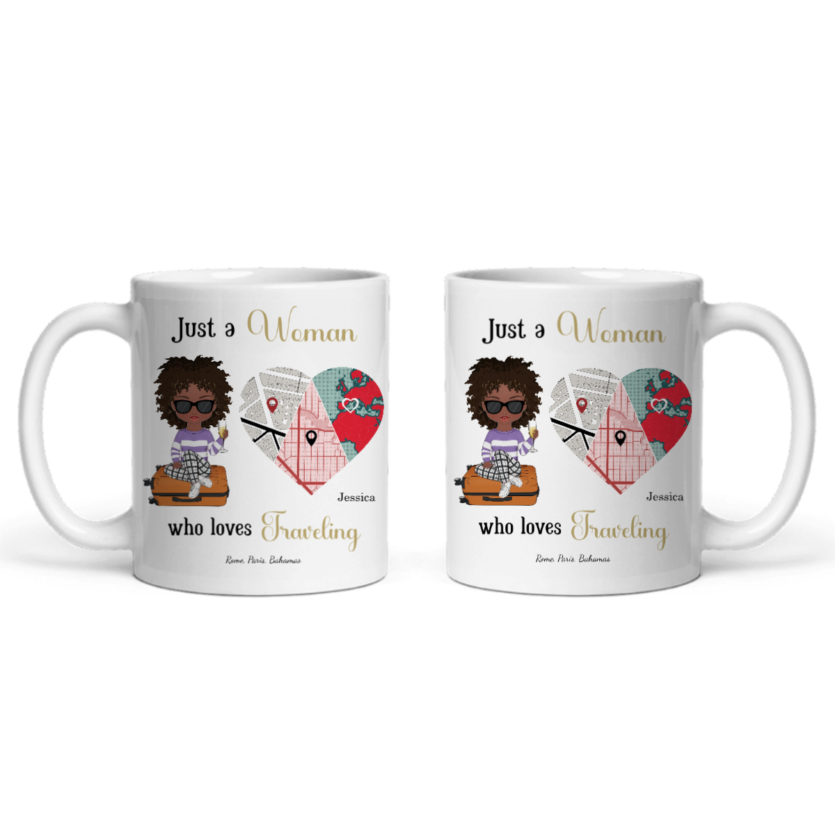 Nur ein Mädchen, das Reisen liebt Keramiktasse