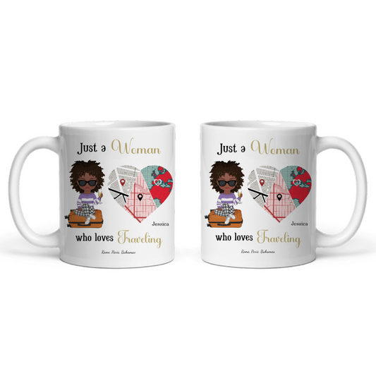 Nur ein Mädchen, das Reisen liebt Keramiktasse