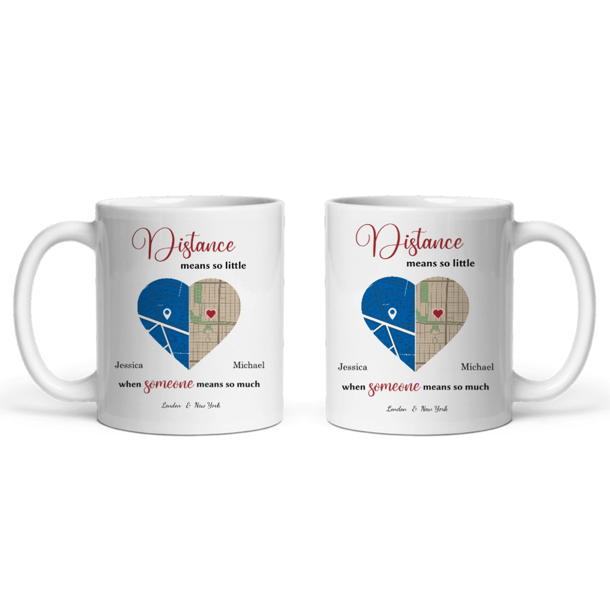 Distanz bedeutet so wenig Keramiktasse