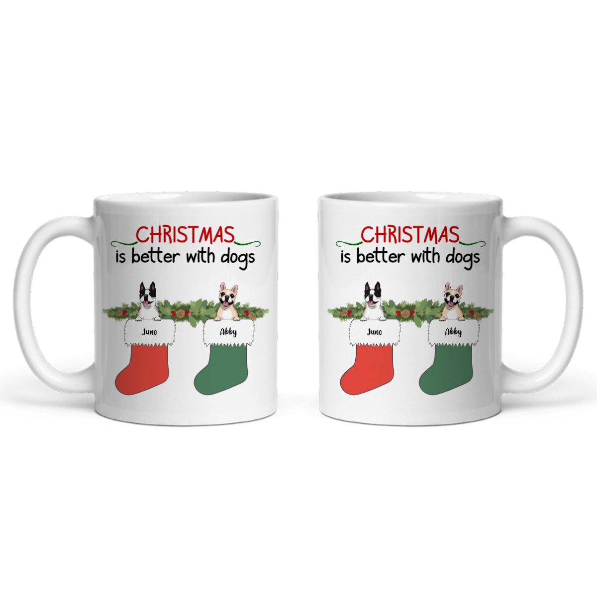 Weihnachten ist schöner mit Hunden Keramiktasse