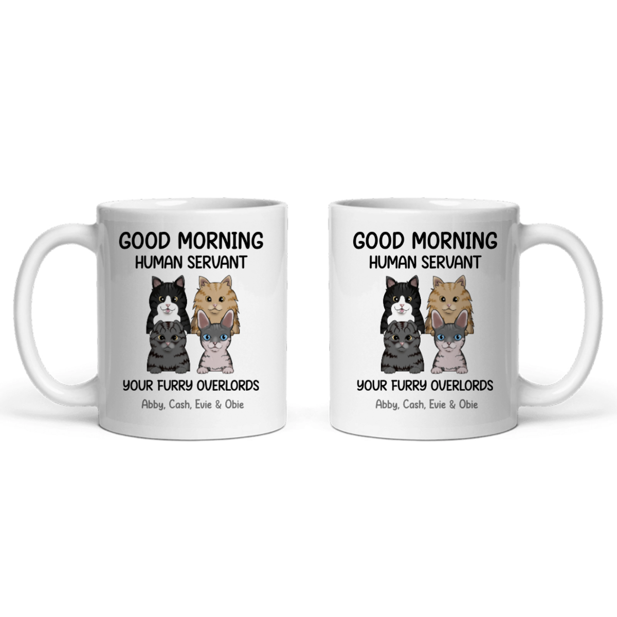 Guten Morgen, menschlicher Diener Keramiktasse