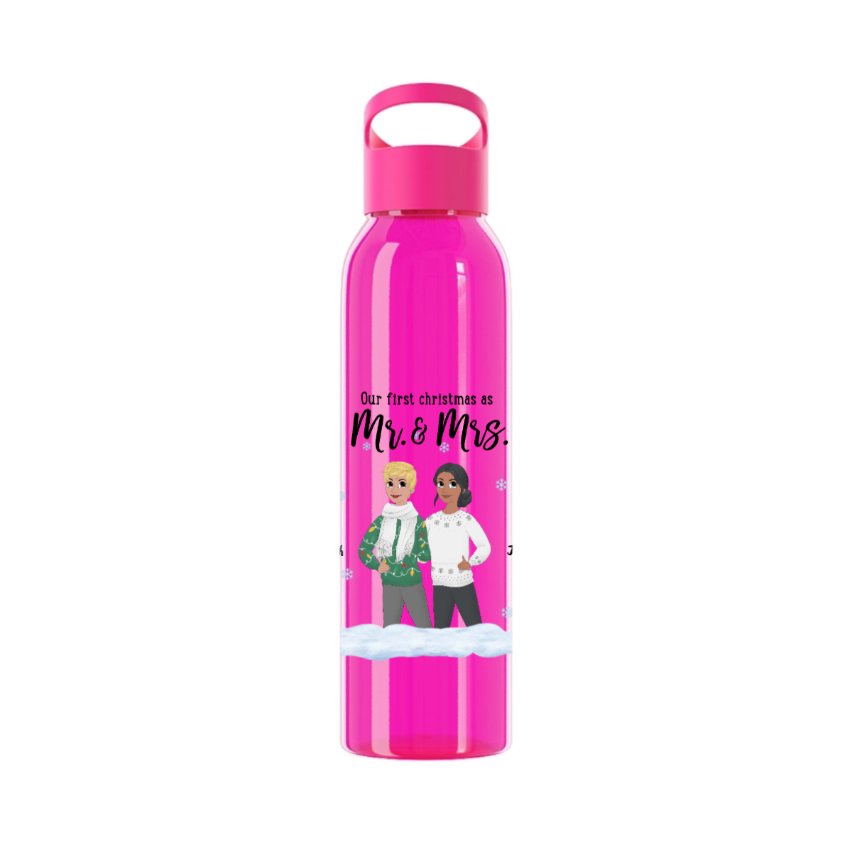 Unser erstes Weihnachten als  Ms and Mrs Wasserflasche 650ml