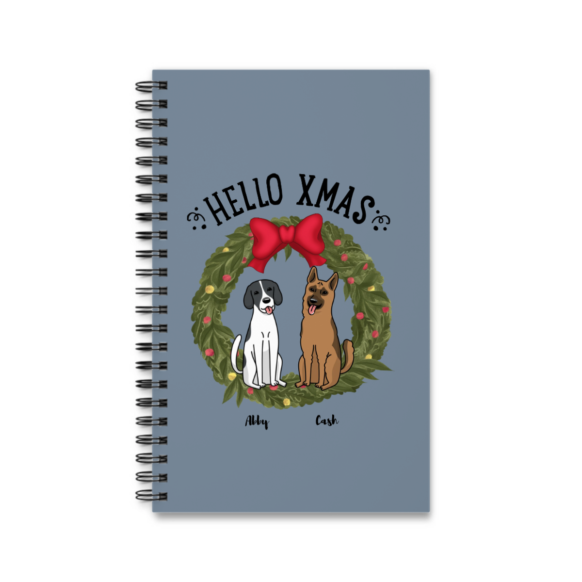 Hallo Xmas Weihnacht Spiralnotizbuch