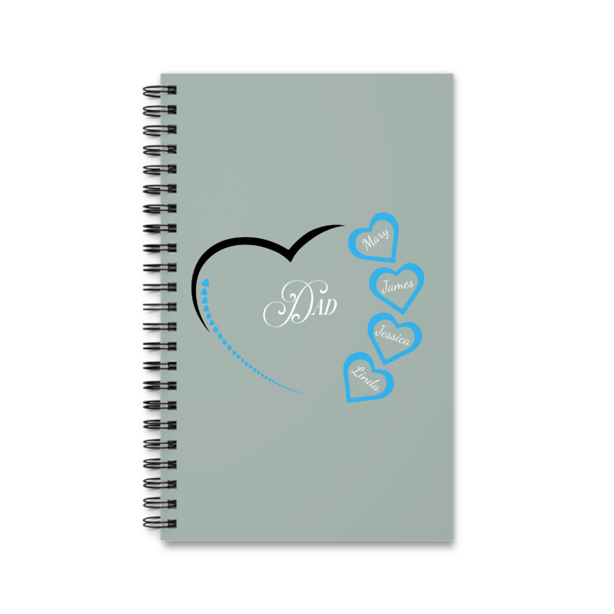 Herz Spiralnotizbuch