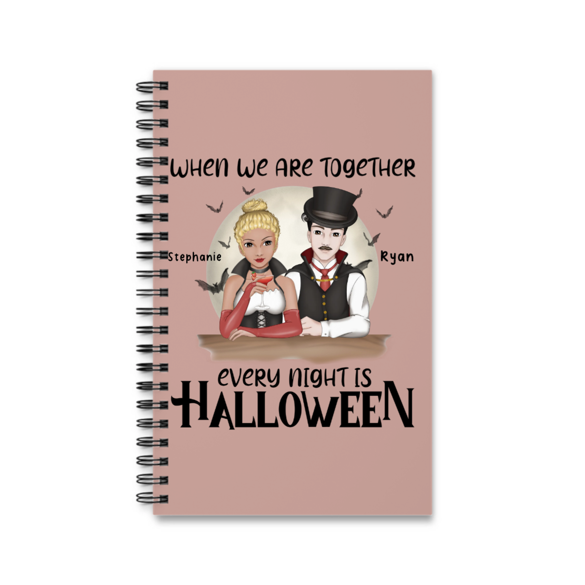 Jede Nacht ist Halloween Spiralnotizbuch