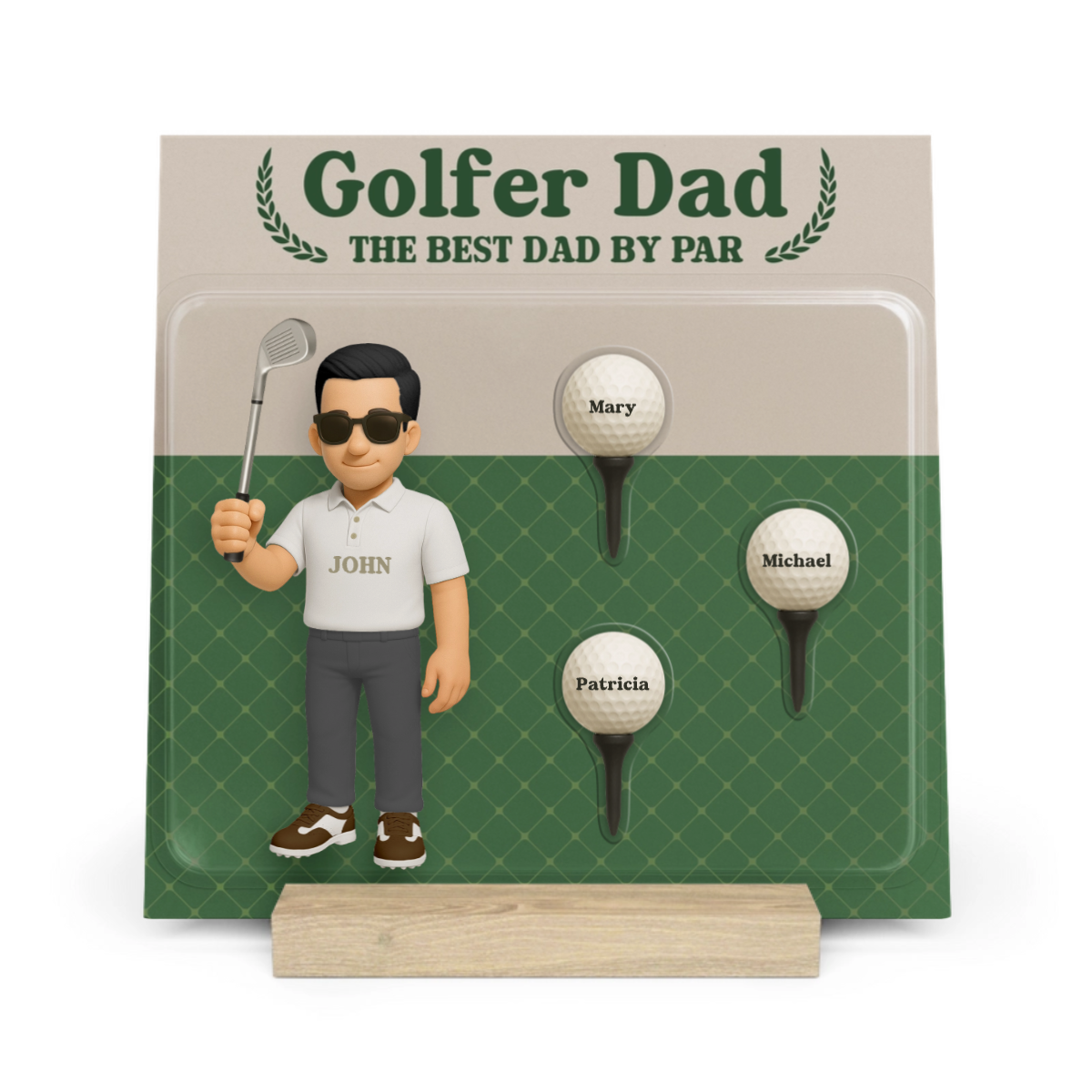 Golfer Papa Galerietafel mit Ständer
