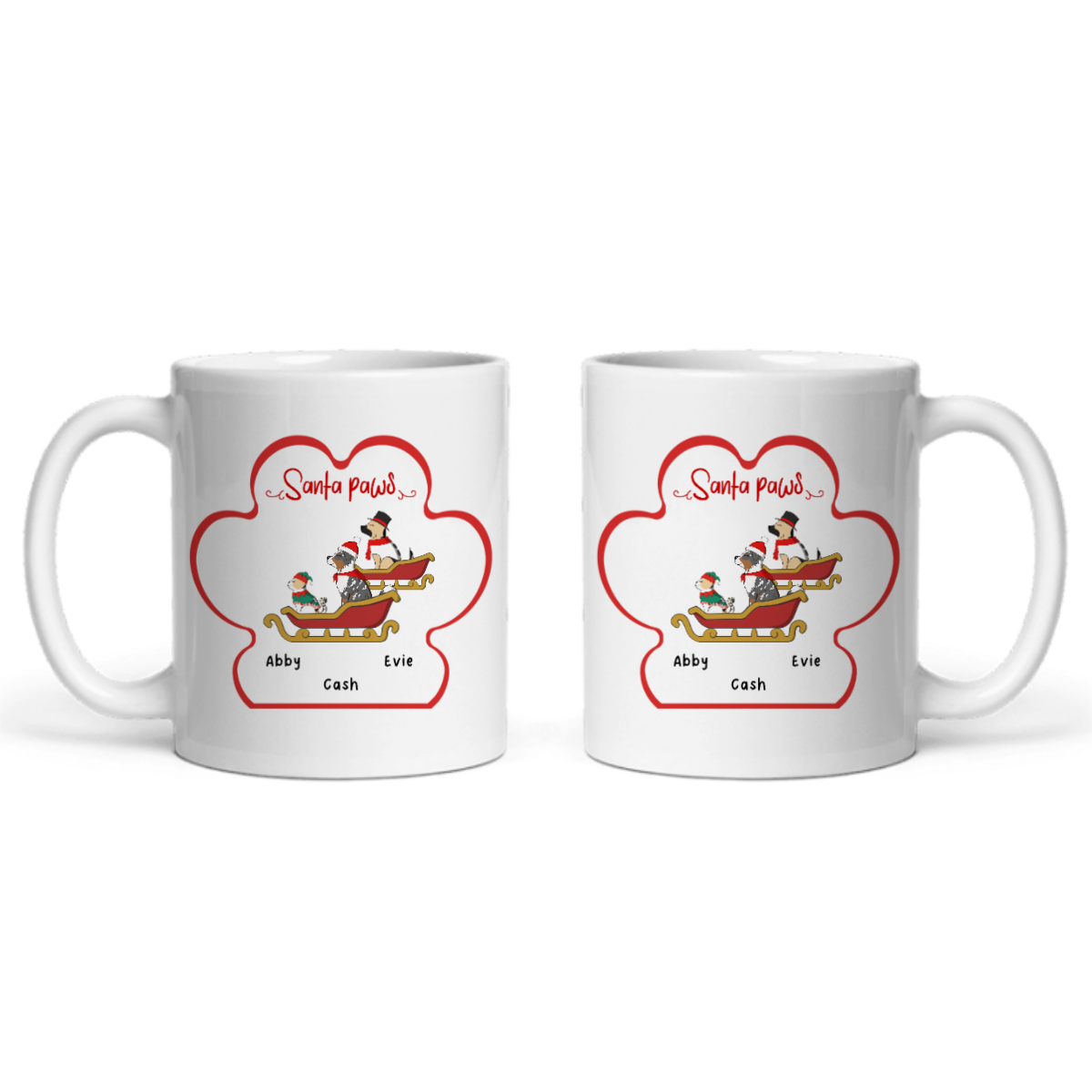 Weihnachtspfoten Keramiktasse