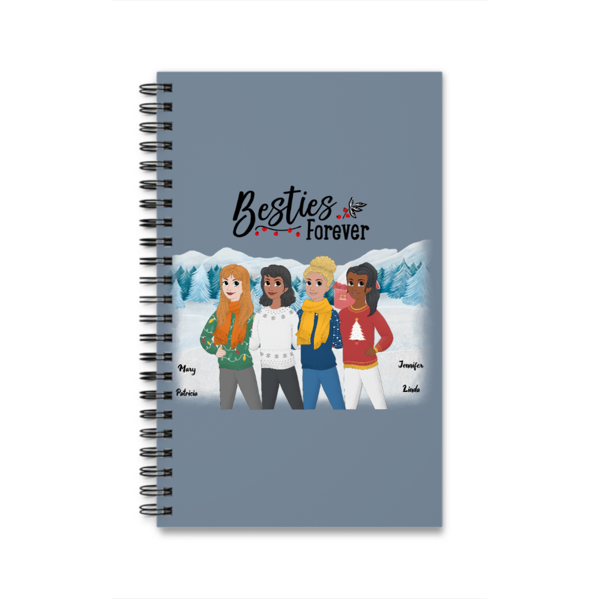 Besties Forever Weihnacht Spiralnotizbuch
